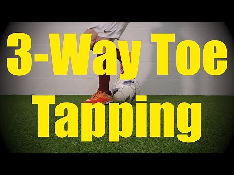 3 Way Toe Tapping - Static Ball Control Drills - Soccer (Football) Coerver Training for U10-U11
