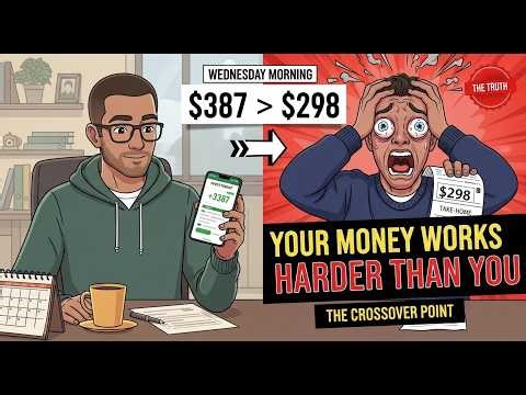 My Portfolio Made $387 While I Earned $298 at Work (The Crossover Point Explained)