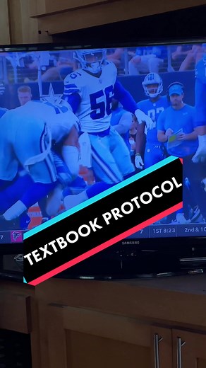 Text book concussion protocol. Player is ruled out with a concussion he will not return to the game. I think it should be standard to miss one game if you get a concussion, no practice. #nf#nflo#football