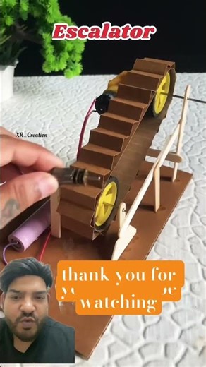 Escalator Machine Using DC Motor 🔧⚡ | Mini Engineering Project #DCMotor #EngineeringProject