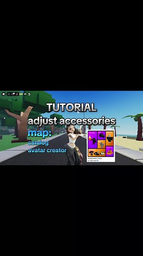 tutoriall adjust accessories di map catalog avatar creator #roblox #catalogavatarcreator #robloxoutfits
