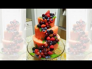 How to make Watermelon Cake | Easy DIY Fruits Centerpiece
