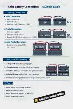 Solar pv battery connection