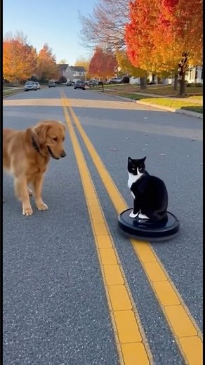 Cat Takes Over a Robot Vacuum and Hits the Streets! What Happens Next Will Shock You!