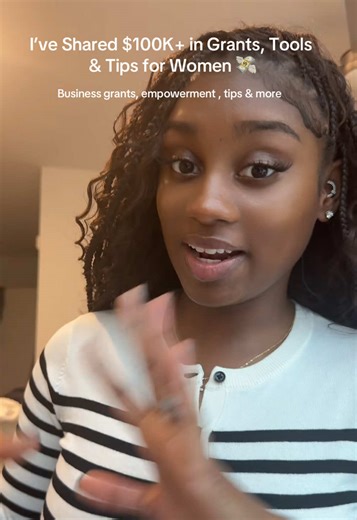 I’ve shared $100K in grants, conferences, funding opportunities & business resources for women ✨ If you’re a woman entrepreneur, creative, or career-driven woman looking for grants (not loans), business funding, startup opportunities, conferences, fellowships, and growth resources, you’re in the right place.☺️☺️ ✨My page is about building wealth, scaling your business, career growth, mental health, and wellness ✨ Follow for grants, women-owned business resources, funding opportunities, entrepren