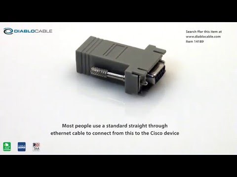 DB9 Female to RJ45 Male Console Rollover Adapter CAB-9AS-FDTE