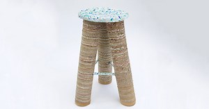 a stool made of one month household waste by charlotte allen
