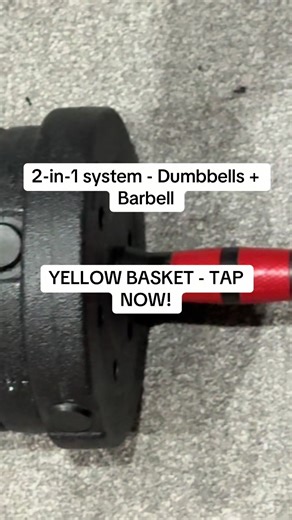 This 2-in-1 system is GENIUS 💡 Use them as separate dumbbells for arms and shoulders, then connect them into a barbell for chest and back exercises. Literally everything you need in one purchase! Click the YELLOW BASKET NOW before they sell out! ⚡ #HomeGym #TikTokShop #Dumbbells #Fitness #2in1