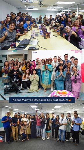 On 13th October, Allianz Malaysia came together to celebrate Deepavali, the Festival of Lights! From inspiring speeches by Allianz Malaysia Berhad’s CEO, Sean Wang and Chief People & Culture Officer, Wong Woon Man that reminded us of the power of unity, to a lively pop quiz that tested our knowledge of Deepavali traditions, the day was filled with joy and learning. To wrap up the celebration, our colleagues received a thoughtful gift box as a token of appreciation. Across all our branches, both 