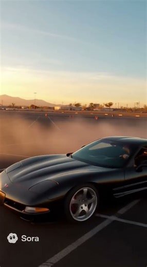 C5 corvette driven by cat