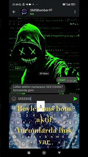 sms bomber telegram botu aktif bot : https://t.me/SMSBomberwwHECKbot #smsbomber #tgbot #python#hack