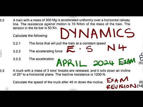 Engineering Science N4 Dynamics April 2024 ‪@mathszoneafricanmotives‬ ‪@mathwithlightone‬