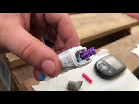 How to replace a lancet with Microlet 2 lancing device Bayer's Microlet 2 Adjustable Lancing Device
