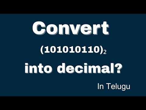 Conversion of binary number to decimal number example | how to convert binary number to decimal