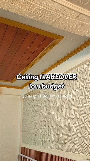 Ceiling Makeover with Wallpaper Wall Stickers in Low Budget