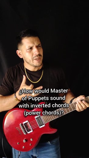 Master of puppets by Metallica with power chords 🤯 #metallica #masterofpuppets #guitar #guitarists #chords