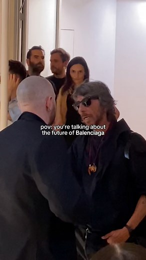nssmagazine on Instagram: "Pierpaolo Piccioli, now creative director at @balenciaga, chatting with his predecessor Demna Gvasalia. Wonder what they’re talking about 👀"
