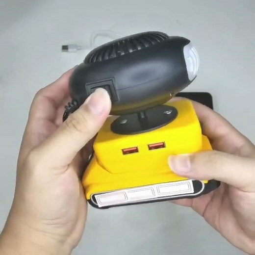 Portable Lithium Electric Power Warm Air Blower Fan Heater.