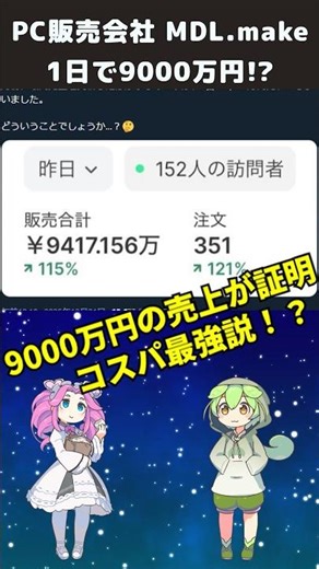 安すぎて怪しい？1日で9000万売れたPCショップ「MDL.make」