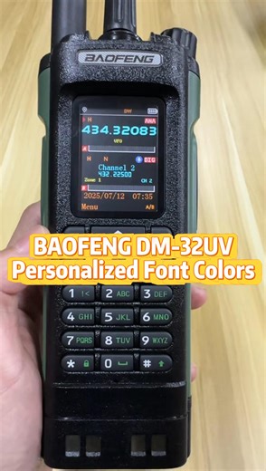 4K views · 35 reactions | Your radio, your style! Customize your #Baofeng UV-32UV with your favorite font color and make it pop! Shop now at https://www.radioddity.com/products/baofeng-dm-32uv | Radioddity | Facebook