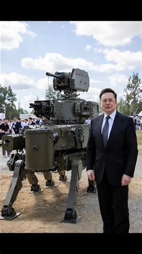 Elon Musk Unveils War Optimus – Armed 4 Legged Robot for the U.S.Military #elonmusk #usmilitary #ai