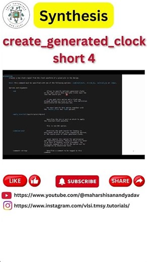 create generated clock | short 4 | create_generated_clock | #sdc #constraints #synthesis #sta