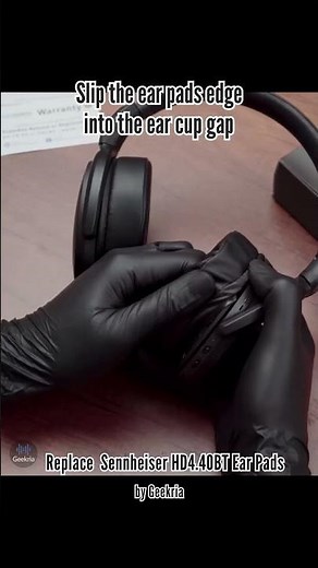How to Replace Sennheiser HD4.40BT Headphones Ear Pads / Cushions | Geekria