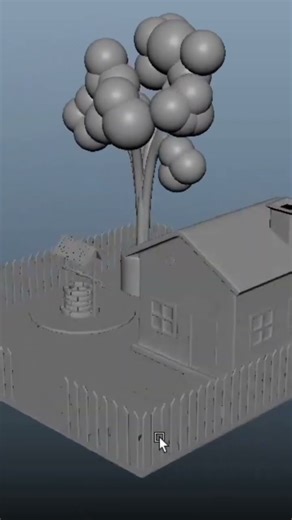 Cartoon House Modeling in Maya"#autodesk #house #modeling