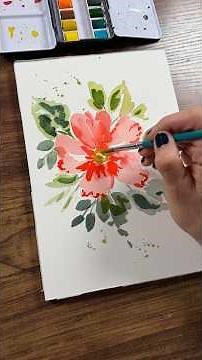 How to paint a Christmas watercolor composition from a regular painting
