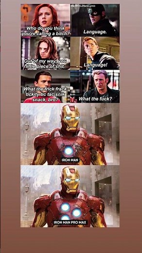 Captain America "LANGUAGE!" Meme Evolution – From Avengers to Iron Man Pro Max 😂🔥 #marvel #shorts
