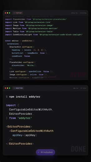 Add an AI Rich Text Editor to Your React App in 10 Minutes 🚀 #shorts