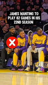 Bronny don't need to laugh at the King's jokes 🤣. LeBron's aspirations to play 82 games in his 22nd season ended Sunday night vs the Blazers. #lebronjames #bronnyjames #lakers #nba #basketball | Michael Morales