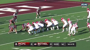 Here are highlights from the Bethel College Athletics comeback victory over McPherson College Athletics, which the Threshers won 14-13! #KCACfb Play NAIA Naiafball | Kansas Collegiate Athletic Conference