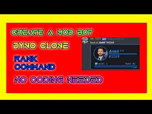Create a Discord Mod Bot | Dyno Clone | Rank Command | Fun Commands | No coding