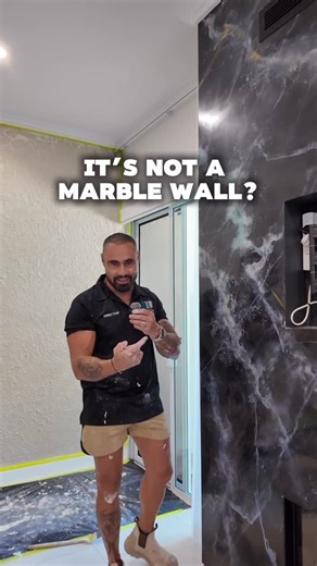 Antonio on Instagram: "Can you believe we turned a gyprock wall into this? #venetianplaster #venetianplastergallery #interiordesign #luxury #interiors #marbling #luxury #style #designinspiration"