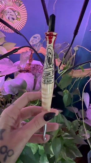 27K views · 936 reactions | What’s YOUR favorite scary movie? Would you use one of these hooks? 喝#crochet #crochethook #woodworking #horror #halloween #spooky | Wickedly Handmade | Facebook