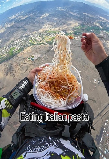 Making and eating Italian pasta 2 . Parachute landing. #insta360 #dji #gopro #skydiving #freefall