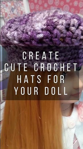 Sneak Peek: Adorable Crochet Doll Hats! 🧶 (Full Tutorial in Comments) 🎩🧵