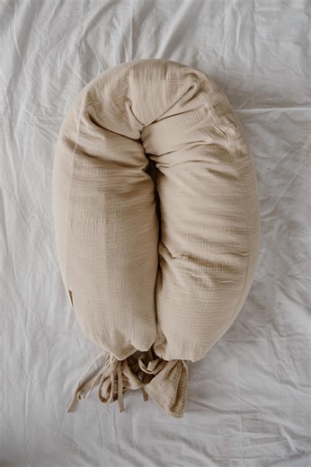 Body Pillow (organic Buckwheat Husk) - Beige Cotton Muslin - Etsy