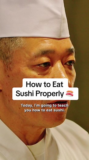 You've been eating sushi all wrong. Learn how to do it properly, from a top sushi chef. #sushi #japan #learnontiktok #chef