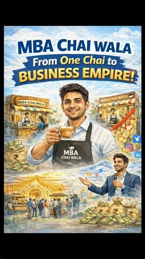 The MBA CHAI WALA, From ₹8,000 and a chai stall to a ₹30+ crore empire.....