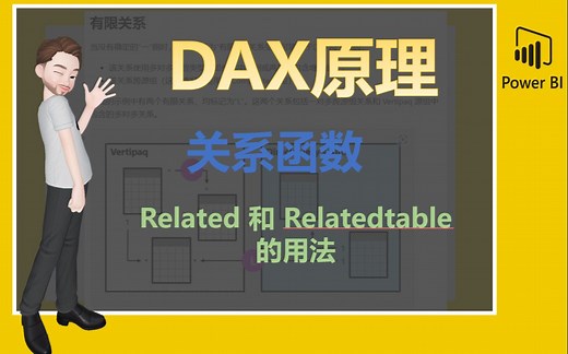 PowerBI关系函数| Related和Relatedtable
