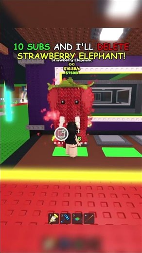 10 SUBSCRIBERS AND I’LL DELETE STRAWBERRY ELEPHANT! #shorts #roblox #stealabrainrot #bloxfruits
