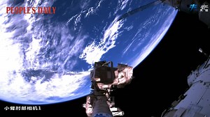 A camera mounted on the robotic arm outside China's #Tiangong space station recently captured breathtaking views of the Earth from space, as white clouds swirl against the blue planet. | China Science