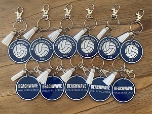 Volleyball Keychain Name Tags Customized With Team Logo and Colors, Peresonalized Volleyball Gifts for Boys and Girls Teammates - Etsy