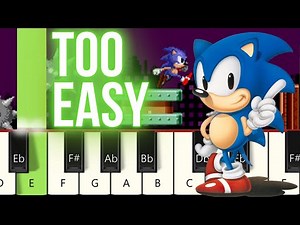 Sonic the hedgehog - Spring Yard Zone Easy Piano tutorial (Slow to Regular Speed)