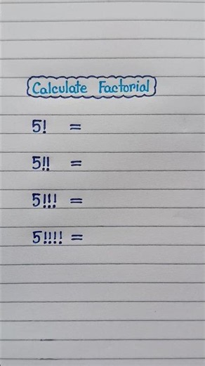 Calculate Factorial and Double Factorial #math #mathematics #education #factorial #fyp