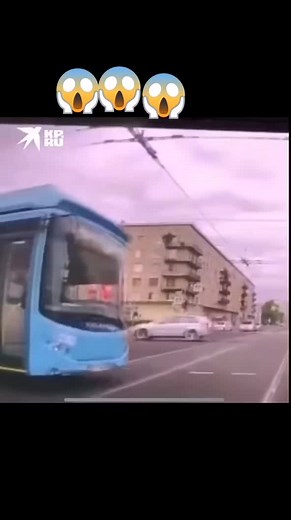 Urban Bus Collision: A Dramatic City Scene