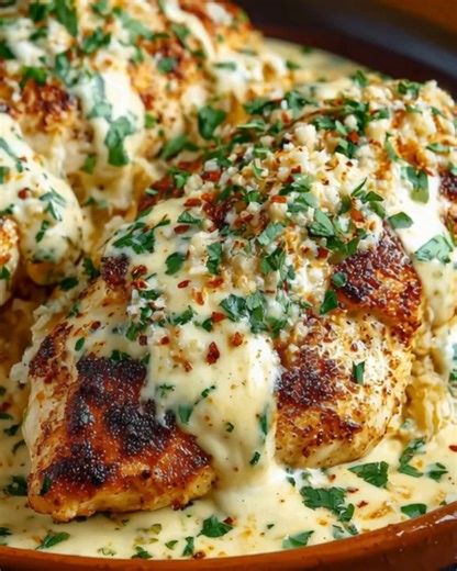 Mexican Chicken with Cheese Sauce Ingredients: 2 pounds boneless, skinless chicken breasts 1 tablespoon olive oil 1 teaspoon chili powder 1 teaspoon cumin 1 teaspoon garlic powder ...... Full Recipe in Coʍmеոτ 💬 | Cricket Is Love
