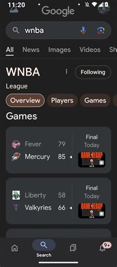 WNBA Basketball Scores #wnba